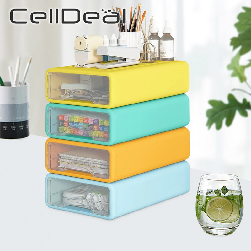 Kutija za pohranu raznih dokumenata za radnu površinu koja se može složiti na jedan. Stolni organizator Ladice za pohranu Kabinet Spremnik za uredski materijal Kućne potrepštine