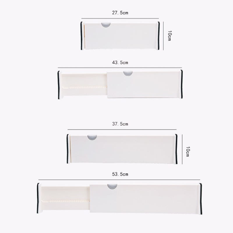 Nastaviteľný organizér do zásuviek, deliaca doska, pre spálňu, kúpeľňovú skrinku, skriňu, kanceláriu, kuchyňu, priečku, úložný priestor