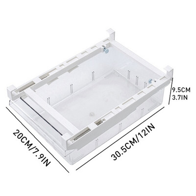 Prozirna ladica hladnjaka Kutija za pohranu Bez rešetke 4/8 rešetkasti organizator hrane Kuhinjska kutija za pohranu Spremnik