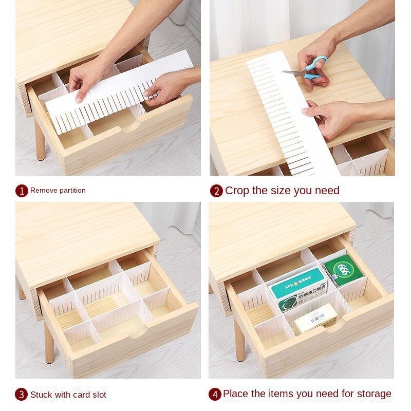 Úložné zásuvky, priečka, organizér na police, kuchynská linka, priečka, bezplatná kombinácia, úložný box s artefaktmi, priečka