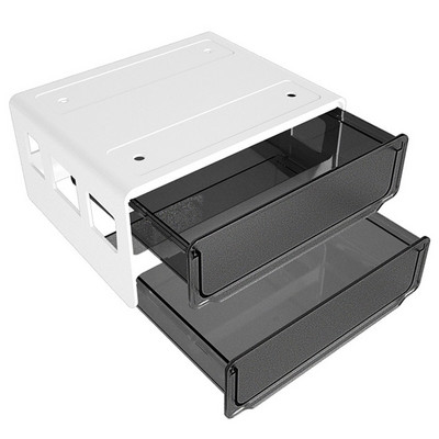 Neviditeľný organizér na papierenské potreby pod stolom, priestorovo úsporný úložný box na kancelárske potreby, kuchynské nože a vidličky