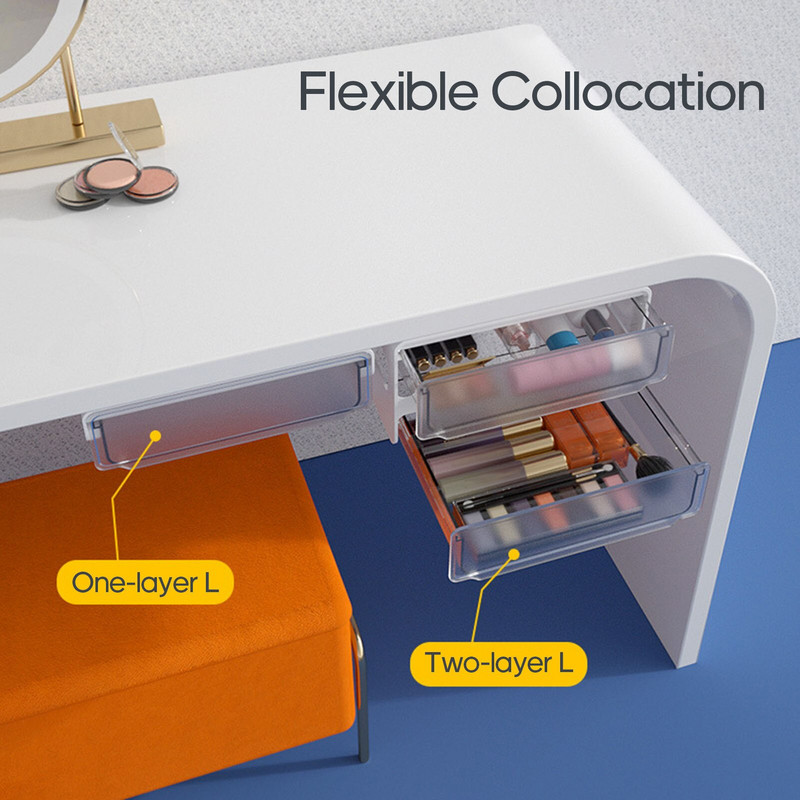Neviditeľný organizér na papierenské potreby pod stolom, priestorovo úsporný úložný box na kancelárske potreby, kuchynské nože a vidličky