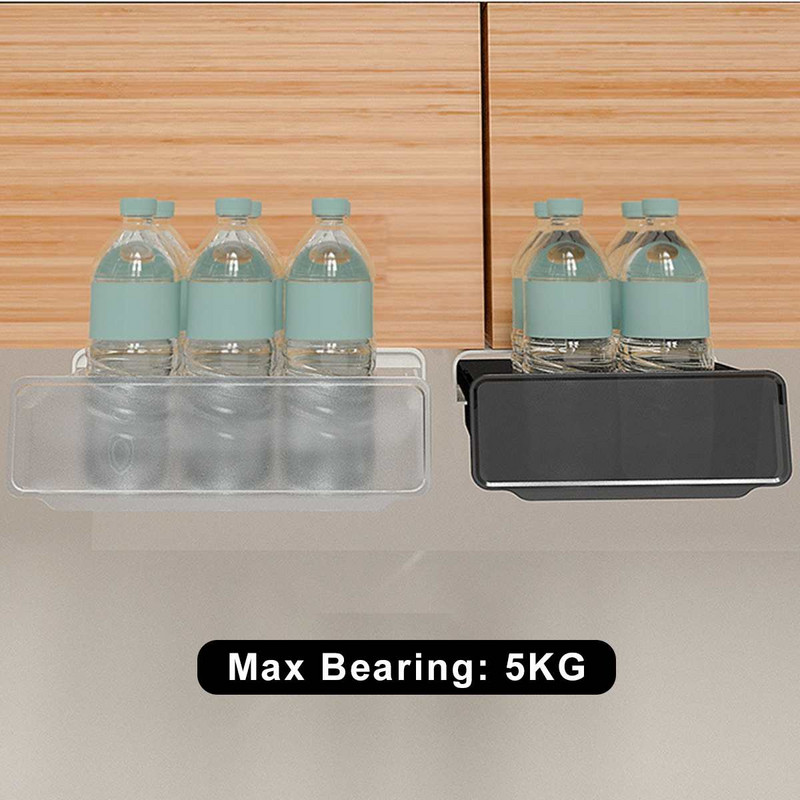 1 ks samolepiaci priehľadný úložný priestor pod stôl skrytý zásuvkový otvor voľný dokončovací box malý úložný box na stôl v ubytovni