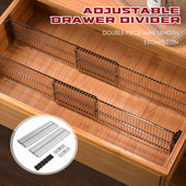 2 ks Sada rozdeľovačov zásuviek, nastaviteľná kombinácia kuchynskej úložnej skrinky, priečka na spodnú bielizeň, ponožky, drobnosti, líčenie