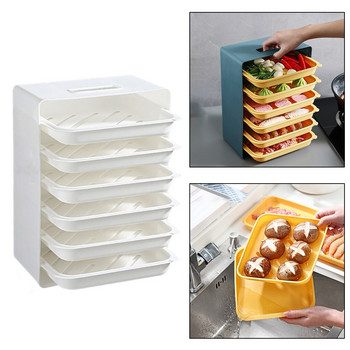 6-слойна кухненска тава за приготвяне на храна Пластмасова поставка за тава за консервиране на храна Издръжлива