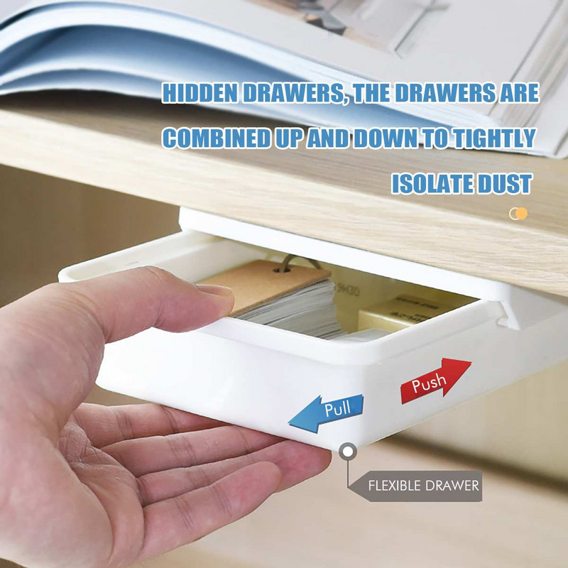 Úložný priestor na stôl, samolepiaci stojan na ceruzky, stojan na perá pod úložný priestor na stôl, skrytý organizér pod zásuvkou