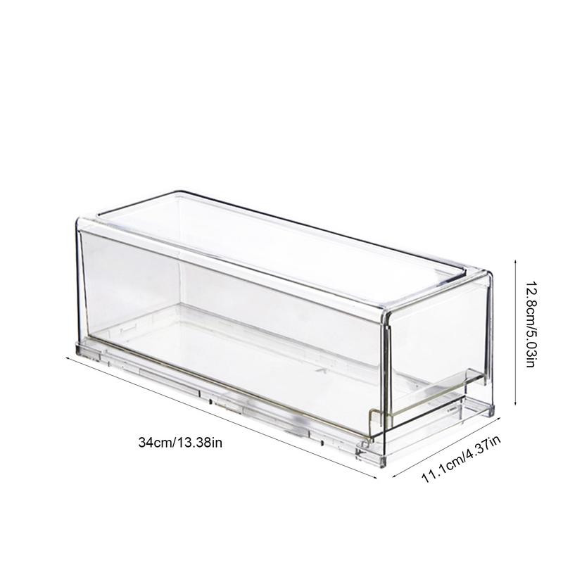 Stohovateľné úložné koše Priehľadná kontajnerová krabica s výsuvnou zásuvkou Stohovateľné priehľadné zásuvkové koše do spálne alebo predsiene