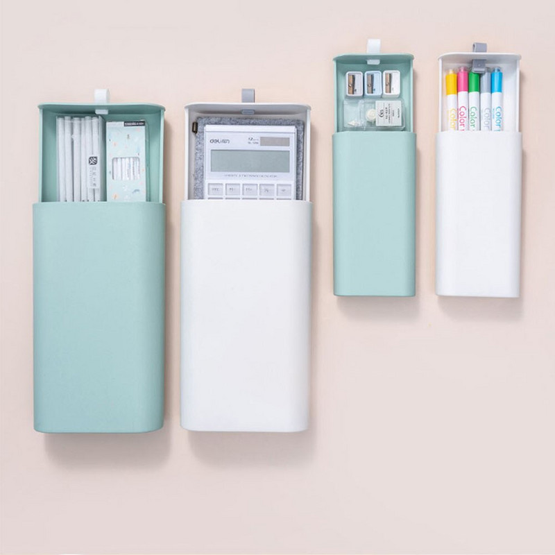 Pašlīmējošs zem rakstāmgalda atvilktnes organizators Galda uzglabāšanas kastīte Pildspalva muca kaste Mājsaimniecības kosmētikas virtuves biroja piederumu organizators