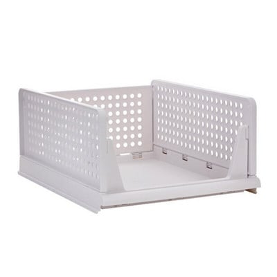 Összecsukható tároló állvány Tárolókosár Ruhásszekrény Ruhák Réteges válaszfal polc Egymásra rakható konyhai játékkönyvek Tárolóállvány rendszerezése