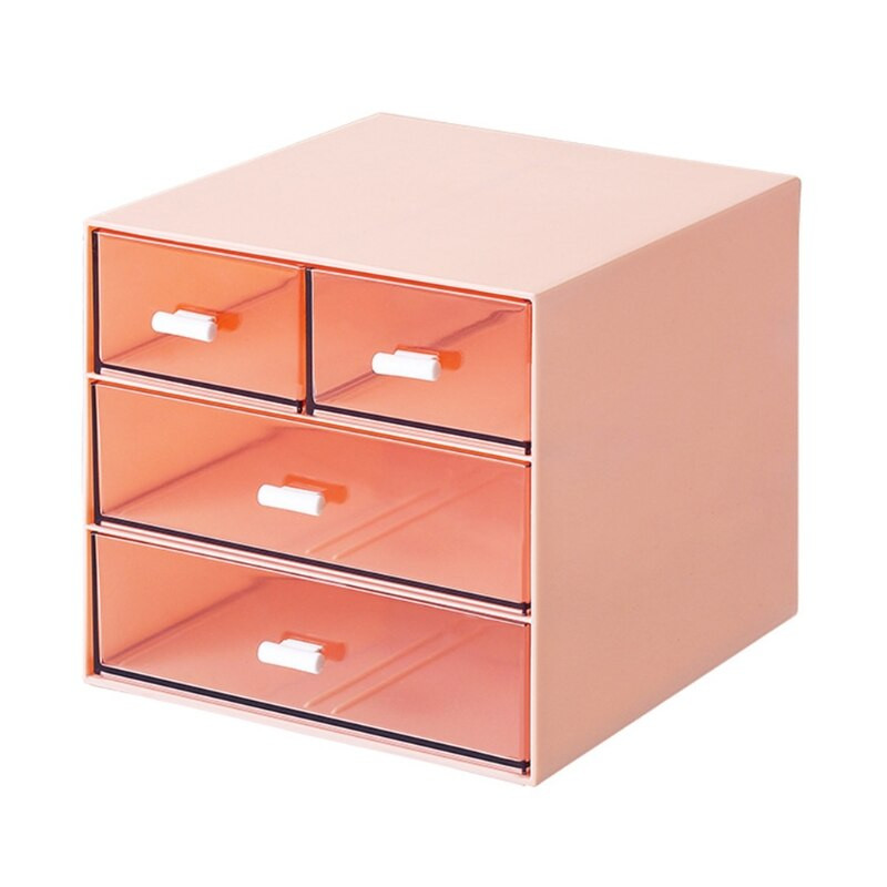 Organizator de birou cu 4 sertare Cutie de depozitare din plastic pentru birou. Suport pentru articole diverse