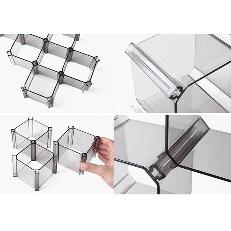 Úložné boxy na spodnú bielizeň s voštinovým vzorom, 6 ks, bezplatná kombinovaná skriňa, organizér zásuviek do skrine, domáca spálňa, ponožky, podprsenka, priečka