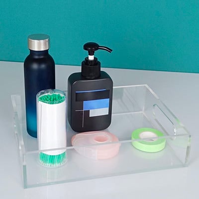 Akrylový zásobník na organizér listov na šperky a make-up do kuchyne, spálne, domov