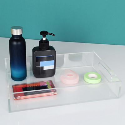 Akrylový zásobník na organizér listov na šperky a make-up do kuchyne, spálne, domov