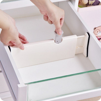Регулируеми чекмеджета за съхранение Разделители Разделители Прибиращ се пластмасов преграден държач Органайзер за чекмедже Дъска за дрехи