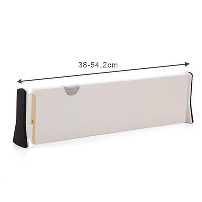 Állítható tároló fiókok Elválasztók Elválasztók Behúzható műanyag válaszfaltartó fiókrendező Takarólap ruhákhoz