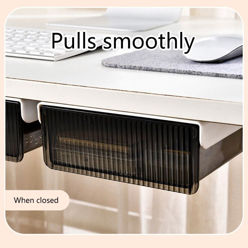 Nový skrytý úložný box pod zásuvkou stola, samolepiaci držiak na perá, ceruzky, stôl, domáca kancelária, organizér na papiernictvo, rôzne potreby