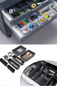 8 ks/sada nastaviteľných zásuviek, organizér na líčenie, kozmetiku, rôzne veci, delič do kuchynských zásuviek, oddeľovač do skrine, šperkovnica