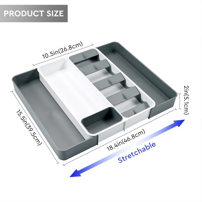 Organizator kuhinjskog pribora Kutija za pohranjivanje pribora za jelo Ladica Poslužavnik za pohranu Držač noževa Posuđe Nož Vilica Žlica Organizator odjeljka