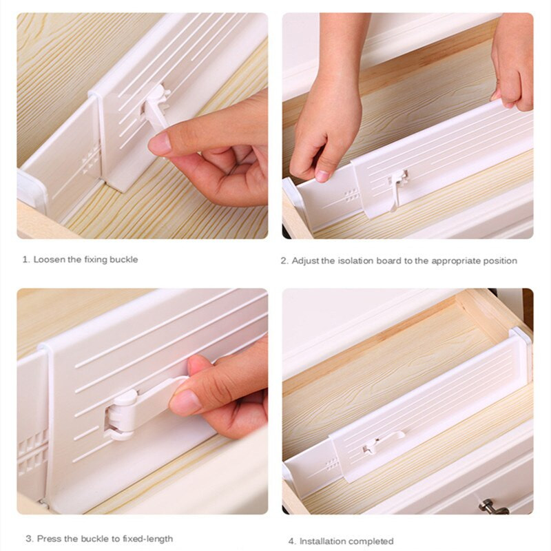 Nastaviteľné deliace steny zásuviek pre domácich majstrov, plastové zásuvky, oddeľovač šatníka, kombinovaná priečka, priestorovo úsporný organizér