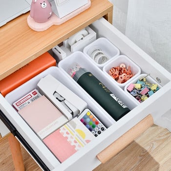 8 τμχ/σετ Συρτάρι αποθήκευσης Storage Box Storage Organizer Κουτί Συρτάρι μακιγιάζ Θήκη πινέλου αποθήκευσης Κατσαρόλα κοσμήματα Κάλυμμα Η.Β. Αποθήκευση σπιτιού