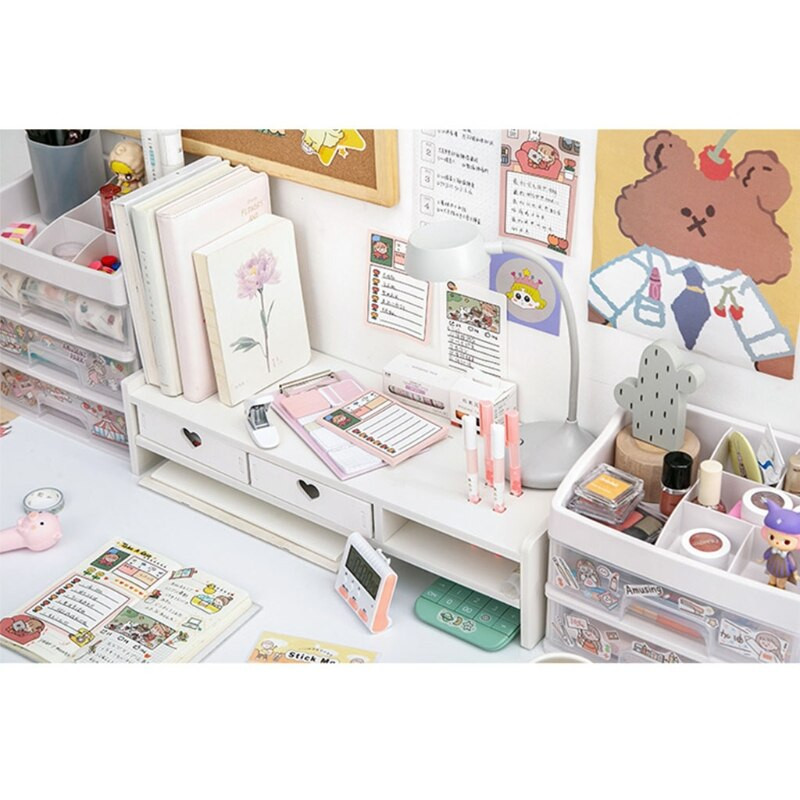 2022 Nový kreatívny a praktický stolový úložný stojan vyrobený z drevenej plastovej dosky, odolný, nie je ľahké ho zlomiť, silný, nosný