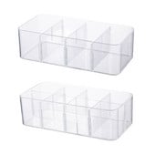 2022 Nový akrylový organizér na spodnú bielizeň so zásuvkami, 4/8 mriežkami, priehradkou s rozdeleným úložným priestorom