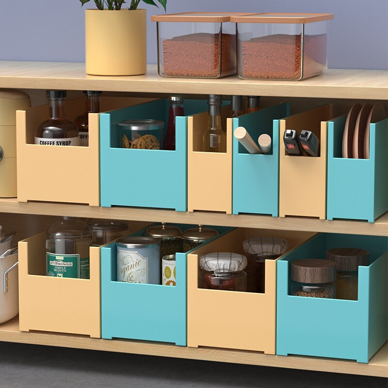 Kuchynský organizér, japonská skrinka, pravouhlá zásuvková priečka, úložný priestor na pracovnej ploche, mriežkový úložný kôš, organizér na varenie