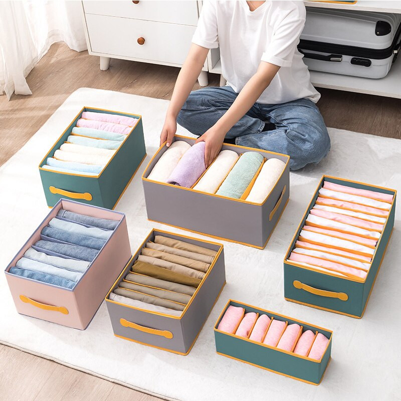 Organizéry do zásuviek, 3-rozmerný skladací organizér na oblečenie z PP dosky, na košele a nohavice s rozdeleným úložným boxom s 12 mriežkami