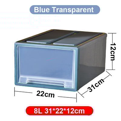 Veľkokapacitný úložný box do obývačky, spálne, plastové zásuvky na spodnú bielizeň, šatník, organizér na oblečenie