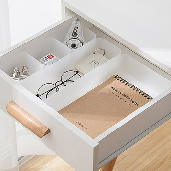 Ρυθμιζόμενα Sundries 1 Desktop Box Sundries Organizer Divider Συρτάρι Cosmetic Box Πλαστικό δοχείο σετ αποθήκευσης Φινίρισμα