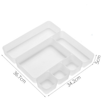 Reguleeritavad mitmesugused esemed 1 lauaarvuti kast Mitmesugused esemed korraldaja jagaja sahtel Kosmeetikakarp plastkonteinerite hoiukomplekt Viimistlus