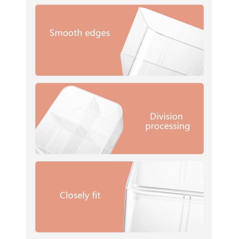 Priehľadná akrylová organizér na spodnú bielizeň, zásuvka, mriežka, priehradka 4/8, rozdelená, úložný priestor do skrine, stohovateľná polica na ponožky