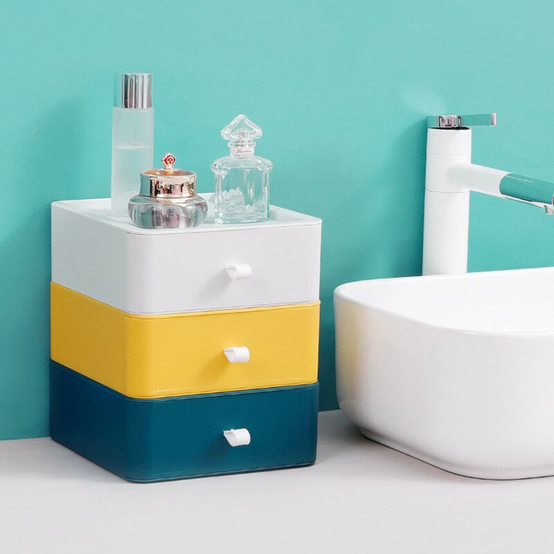 Stolna kutija za pohranu može se postaviti na stalak za kozmetiku za ruževe za usne. Jednostavna jednobojna ladica Vrsta uredske stolne košare za pohranu