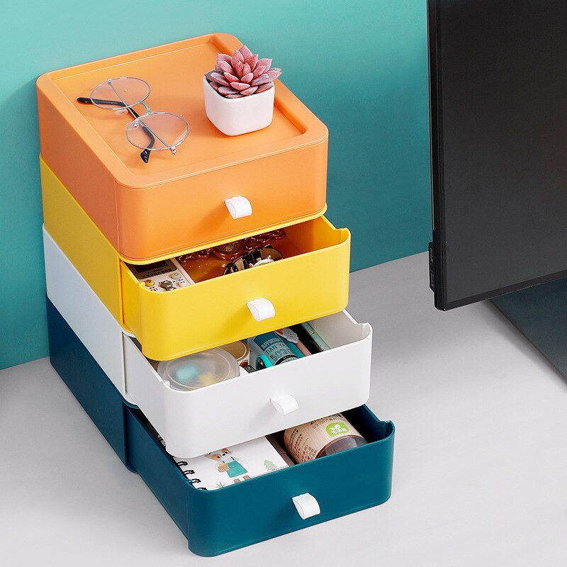 Stolna kutija za pohranu može se postaviti na stalak za kozmetiku za ruževe za usne. Jednostavna jednobojna ladica Vrsta uredske stolne košare za pohranu