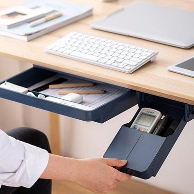 1PC Zásuvka Samolepiaca Plastová Pod Stôl Úložná Zásuvka Prenosné Pero Papiernictvo Úložná Krabica Puzdro Pre Hmoe Office