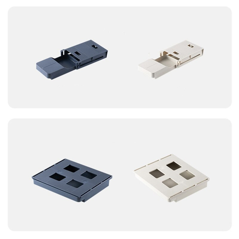 1 sertar auto-adeziv din plastic sub birou, sertar de depozitare pentru masă, pix portabil, cutie de papetărie pentru birou Hmoe