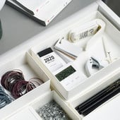 Úložný box so zásuvkami s krytom, klasifikácia, plastový organizér, kozmetika, kuchynské zásuvky, priečka, stolové produkty, skrytý šatník