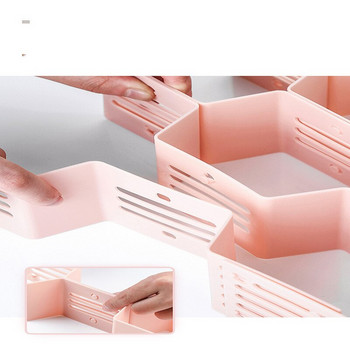 12 τεμάχια συρταριού Διαιρέτη αποθήκευσης Πλαστική οργάνωση γραφικής ύλης στην κουζίνα Εσώρουχα μακιγιάζ Κουτιά ντουλαπιών δίπλα στο κρεβάτι