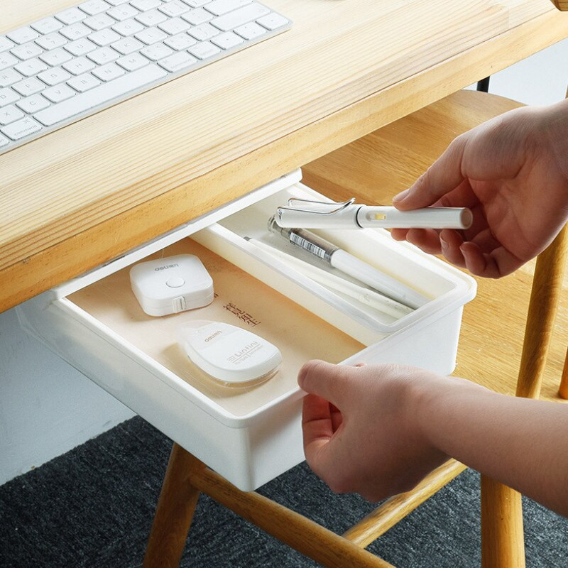 Tároló fiókok íróasztal alatt műanyag kis rejtett írószer elválasztó irodaelválasztó polc elválasztó Kivehető válaszfal divat