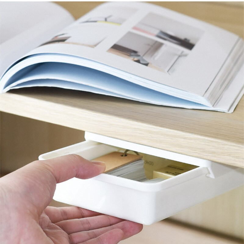 Tároló fiókok íróasztal alatt műanyag kis rejtett írószer elválasztó irodaelválasztó polc elválasztó Kivehető válaszfal divat