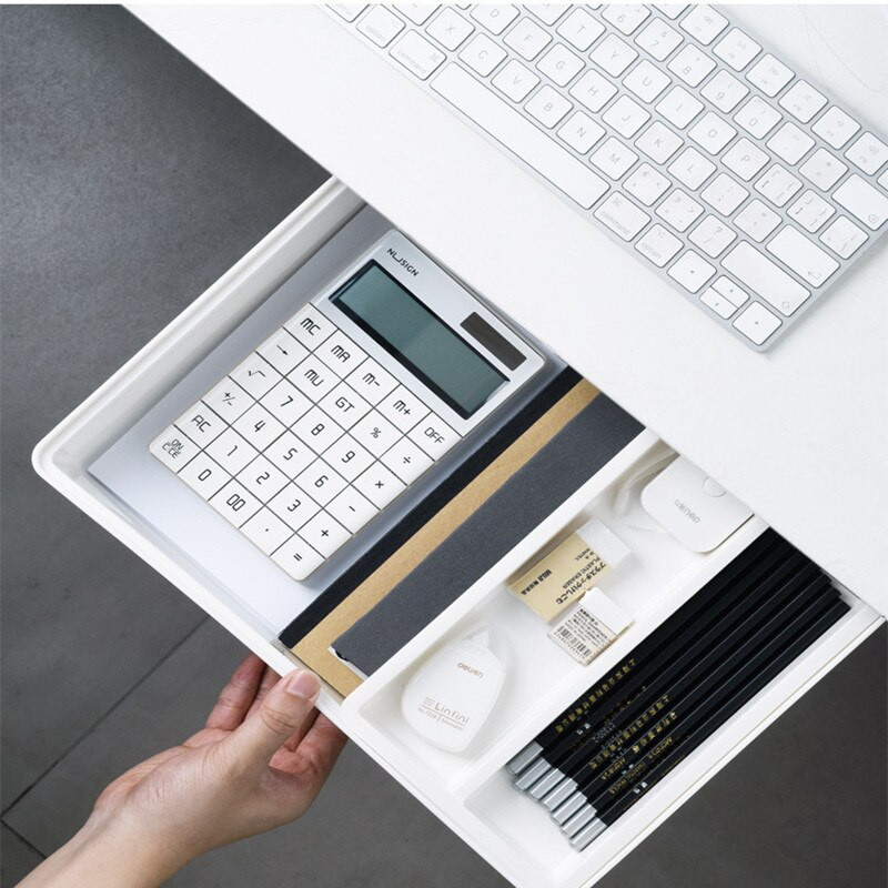 Tároló fiókok íróasztal alatt műanyag kis rejtett írószer elválasztó irodaelválasztó polc elválasztó Kivehető válaszfal divat