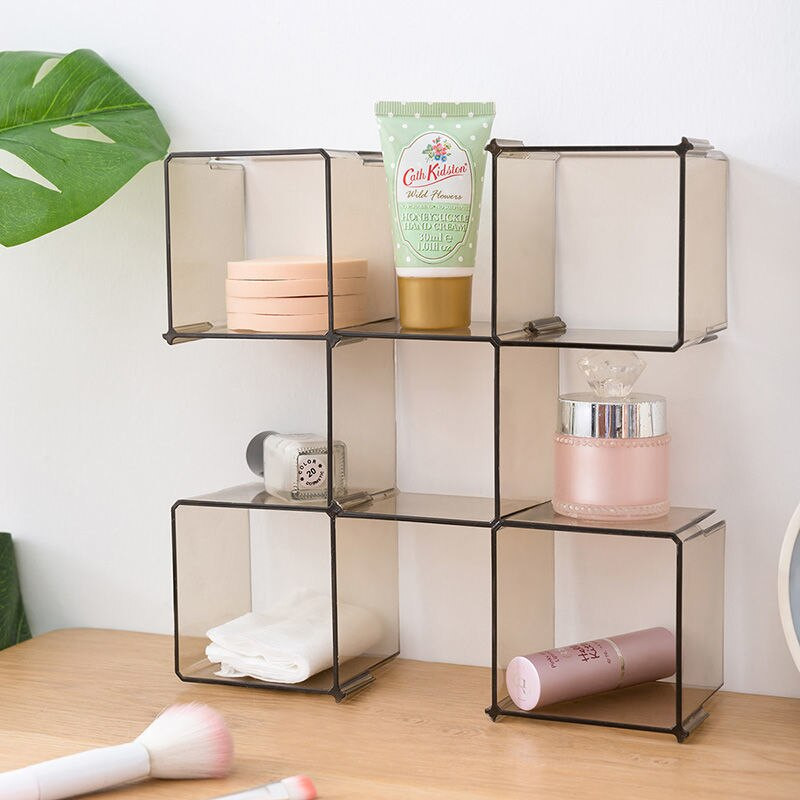 Úložný deliaci box Hive, organizér do zásuviek, modré kontajnery, oddeľovač skriniek, malé veci, stohovateľné na kozmetiku, ponožky, spodnú bielizeň