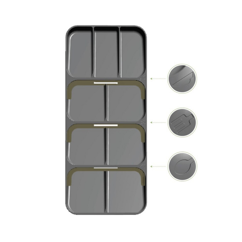 Kuchynský organizér, zásuvka na príbory, úložný box, podnos, vidlička, lyžica, deliaca priehradka na kuchynské náčinie, stojan na spotrebiče, skrinka, stojan