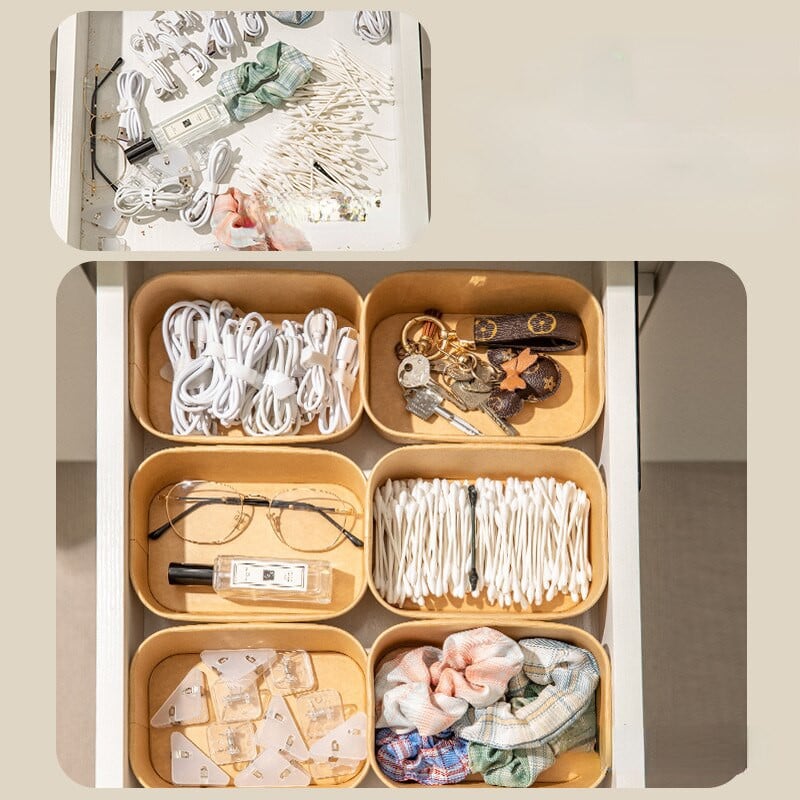 Organizatori ladica Kutija za kućansku upotrebu Kraft papir Stol Ormarić Razvrstavanje šminke Pohranjivanje Organizeur De Rangement Organizator šminke