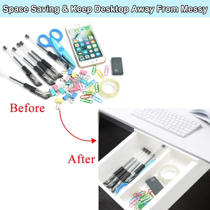 Samolepiaci kuchynský organizér pod stôl, skrytý držiak na zásuvky, úložný priestor pod zásuvku stola, veľká sada ceruziek do kancelárie, spálne