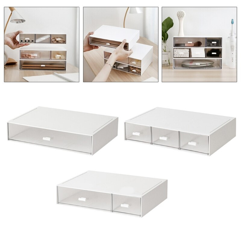 Stolný úložný organizér, peračník, držiak na poznámky, krabica, kontajner na kancelárske potreby, toaletný stolík, biely