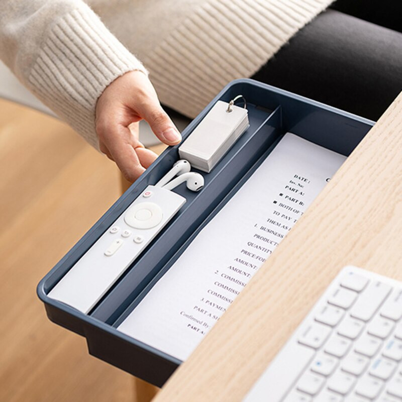 1PC Zásuvka Samolepiaca Plastová Pod Stôl Úložná Zásuvka Prenosné Pero Papiernictvo Úložná Krabica Puzdro Pre Hmoe Office