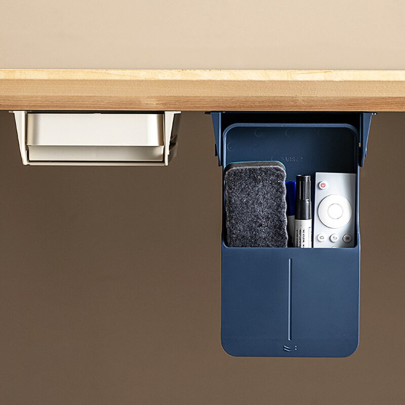 1PC Zásuvka Samolepiaca Plastová Pod Stôl Úložná Zásuvka Prenosné Pero Papiernictvo Úložná Krabica Puzdro Pre Hmoe Office