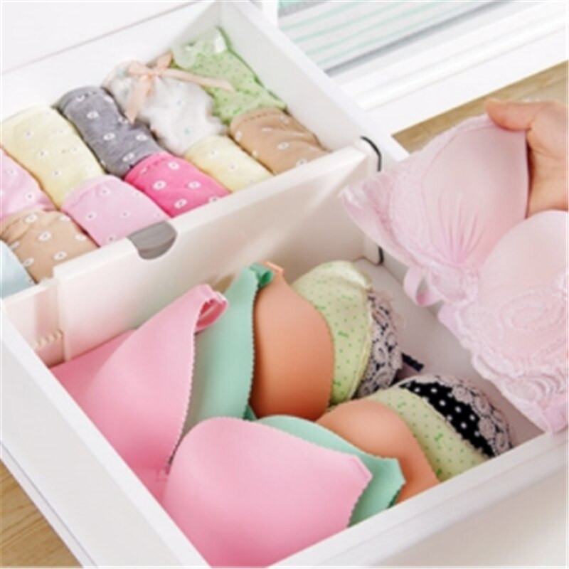 Despărțitoare pentru sertare albe, reglabile cu arc, extensibil, pentru bucătărie, dormitor, organizator, sertar retractabil, panou despărțitor pentru casă