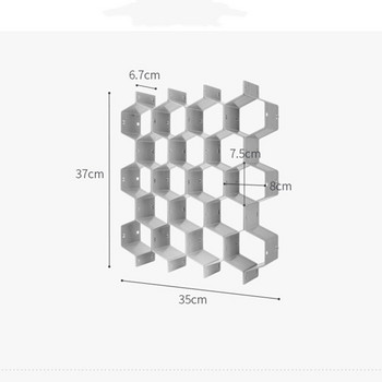 Разделители на гардероба Пластмасова преграда Органайзер за чекмеджета във форма на пчелна пита 8 бр. За дребни дрехи и козметика Класификация Дъска
